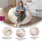 Flash Furniture Duncan Large Natural Faux Sherpa Refillable Bean Bag Chair for Kids and Teens DG-BEAN-LARGE-SHERPA-NAT-GG - alternate 10
